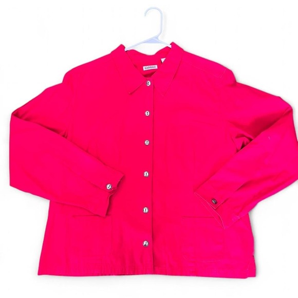 Vintage Classic Elements red button-up shirt jacket with metal buttons size XL - Picture 1 of 6